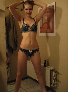 girl posing in underwear